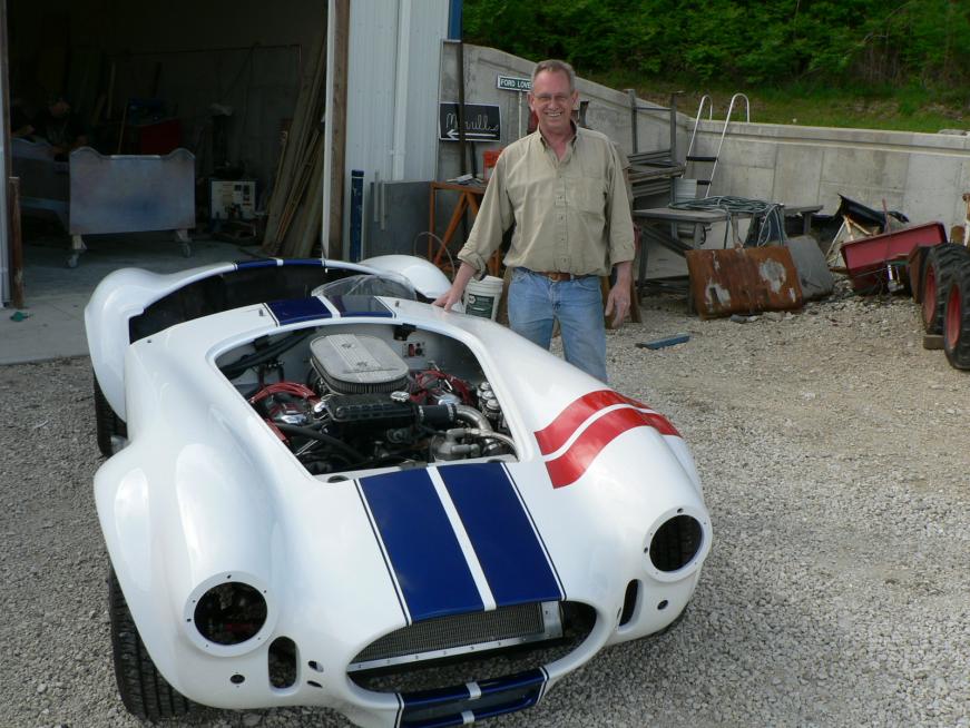Grinning owner